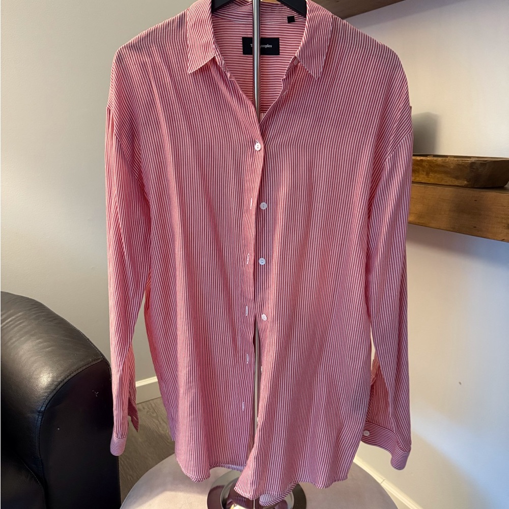 Classic Red Striped Men's Shirt